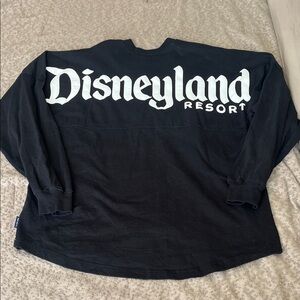 Disney Black Spirit Jersey Tee with White Logo Print